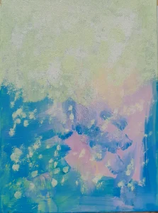 Schilderij met lichte pastelkleuren